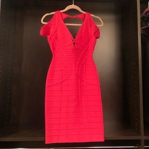 Herve Leger bodycon cutout dress